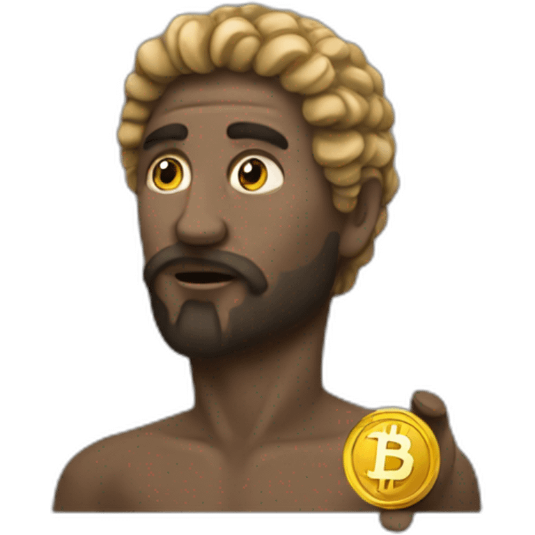 God holding bitcoin  emoji