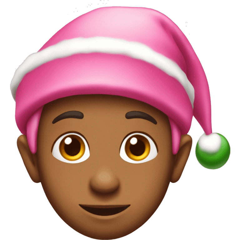 christmas elf pink emoji