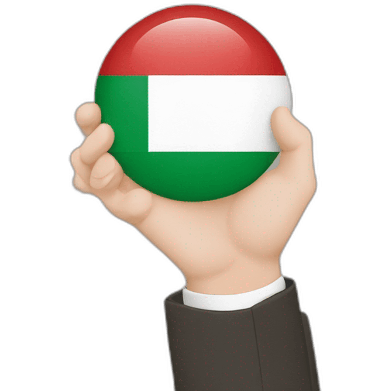 Hungarian flag in Viktor Orbán’s hand emoji