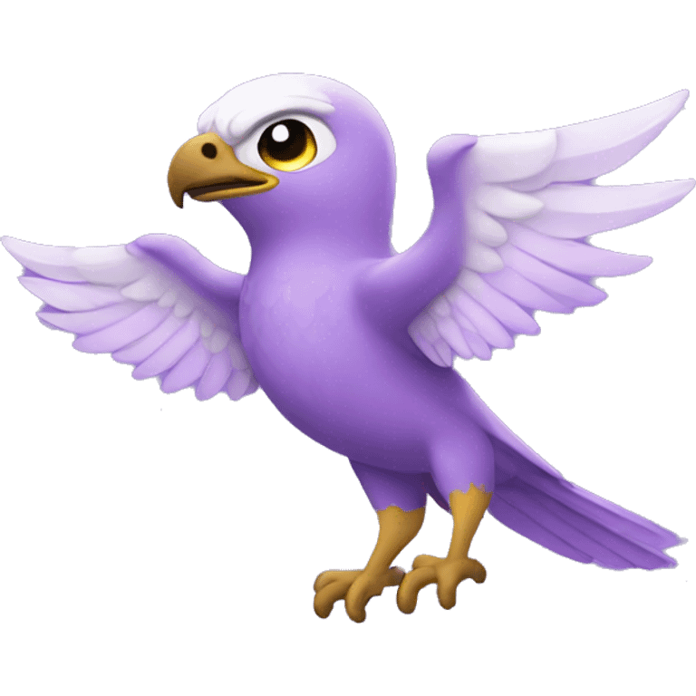 happy light purple falcon emoji