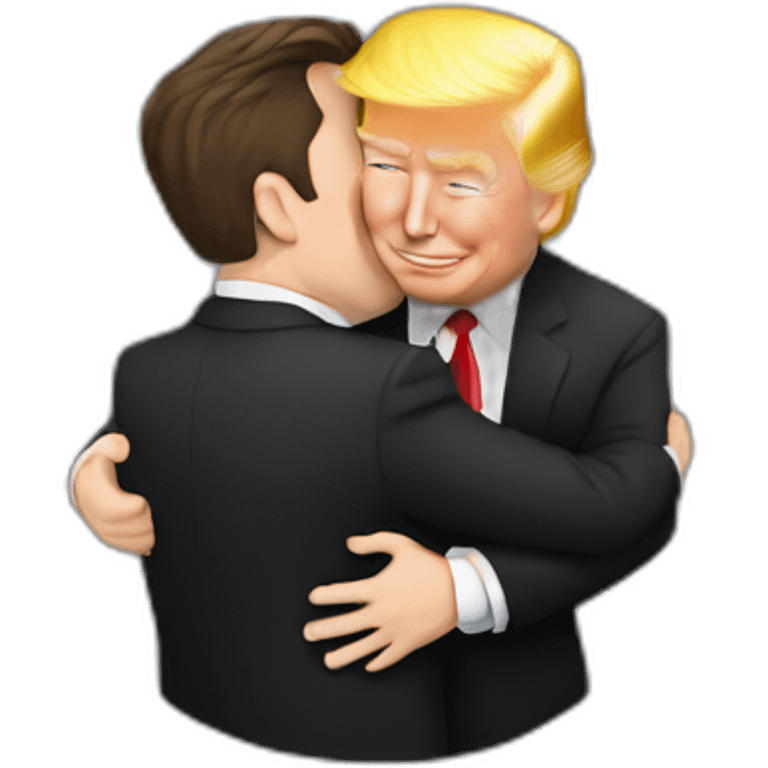 elon musk and donald trump hugging emoji