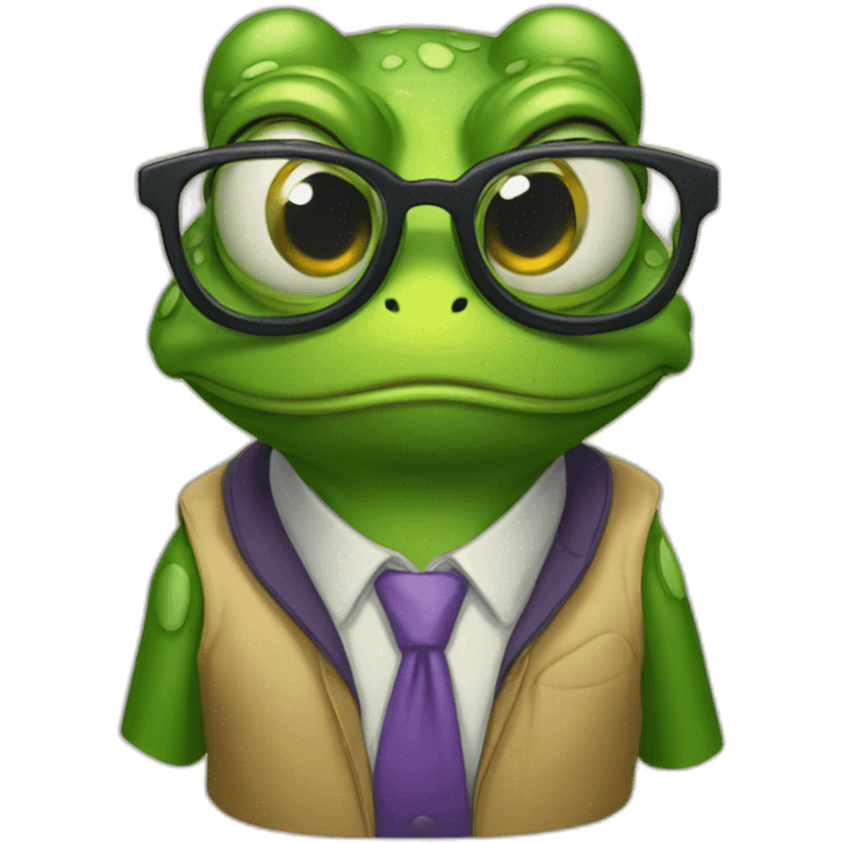 nerd frog emoji