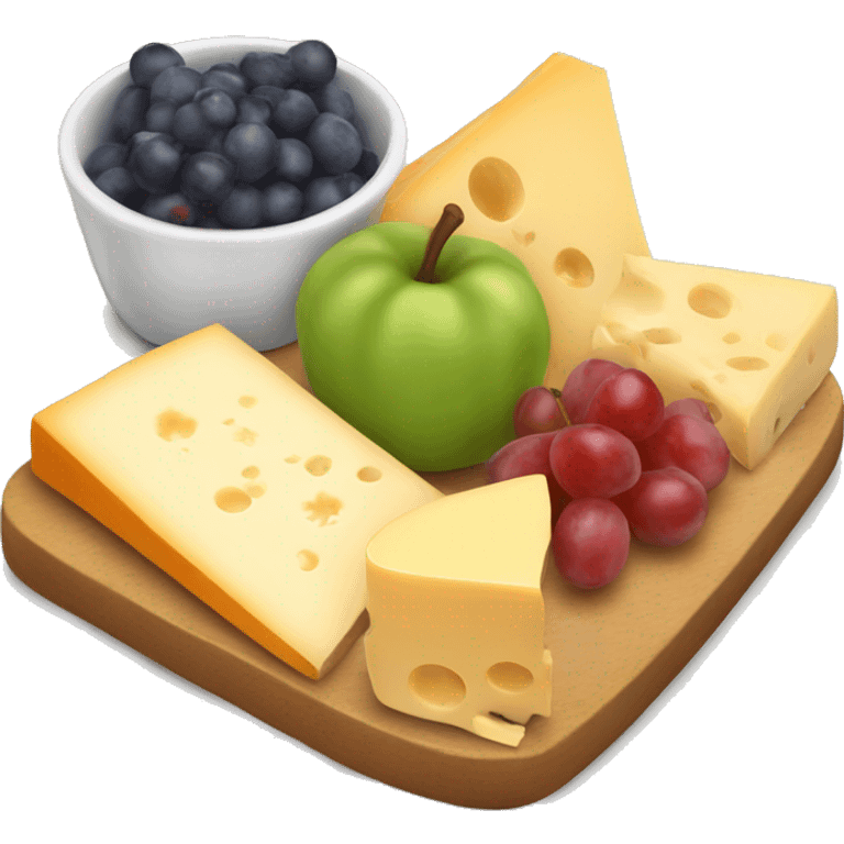 Cheese board with fruits emoji