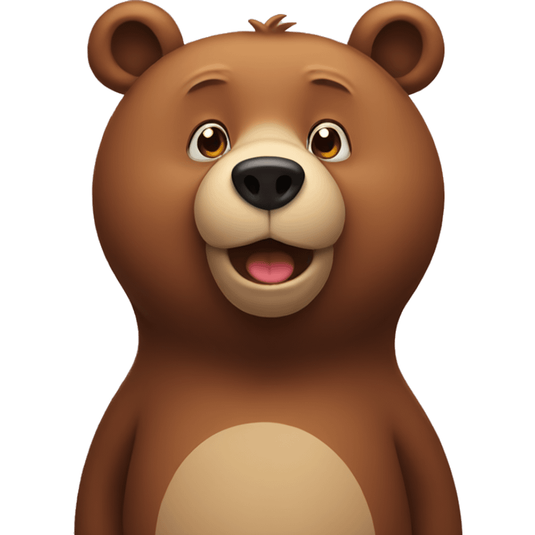 Bear blowing kisses  emoji