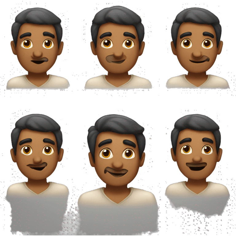 an indian guy with three face moles smirking emoji