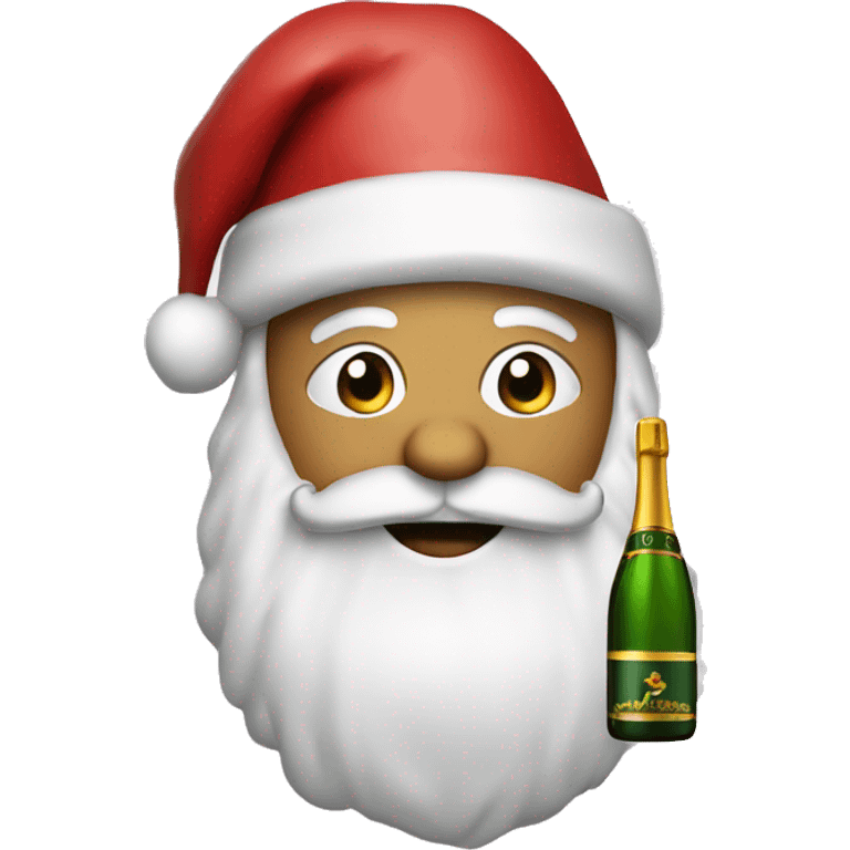 Santa champagne emoji