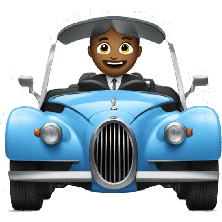 Un homme dans une bugatti emoji