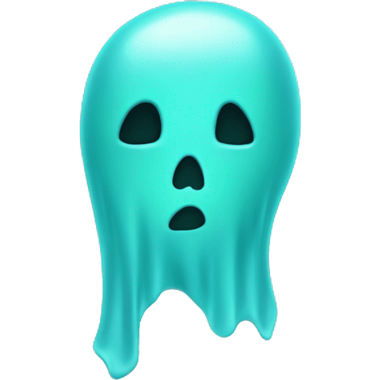 turquoise deadpan ghost  emoji