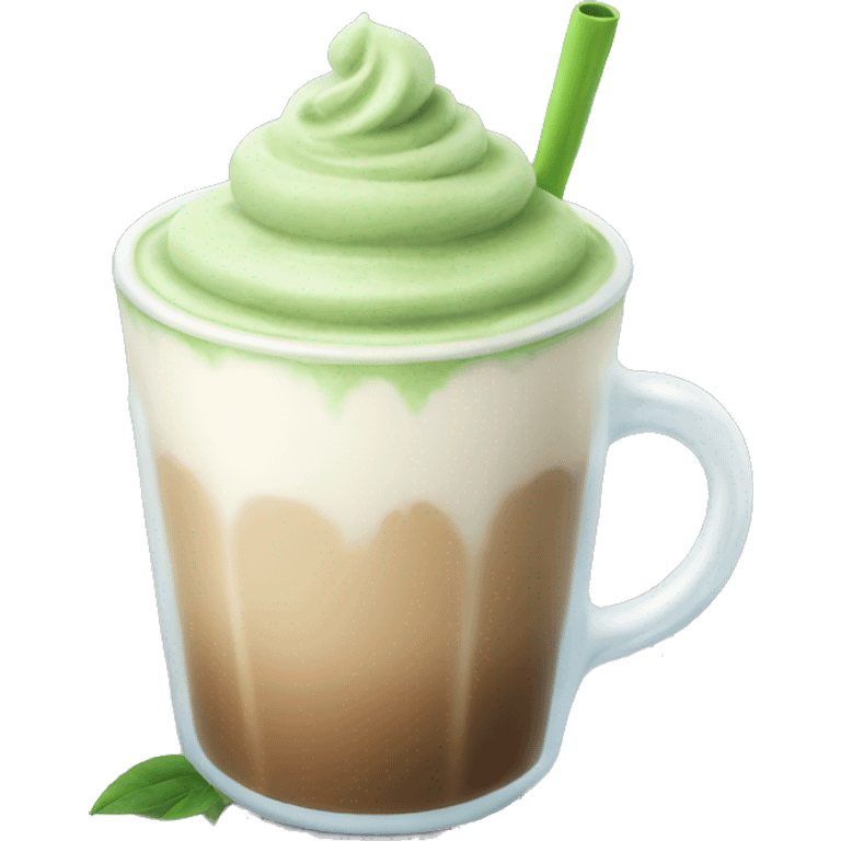 Ice matcha latte emoji