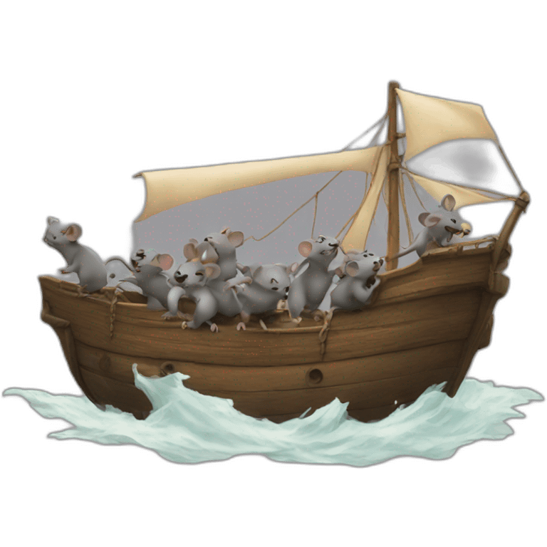 Rats fleeing ship emoji