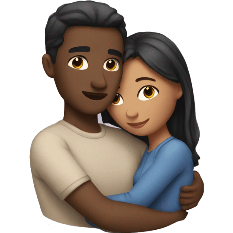 Couple cuddling  emoji