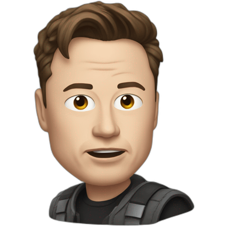 Elon Musk who destroys a tesla emoji