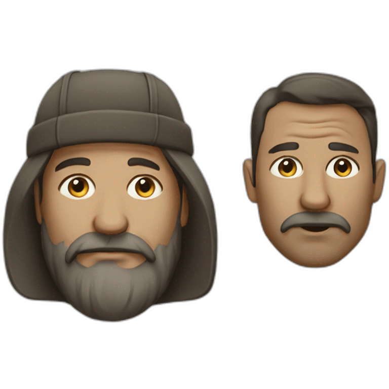 half of hobo and half of businessmen emoji