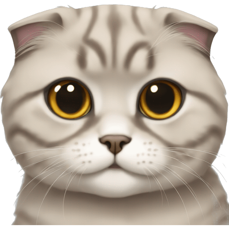 cat scottish fold, long hair emoji