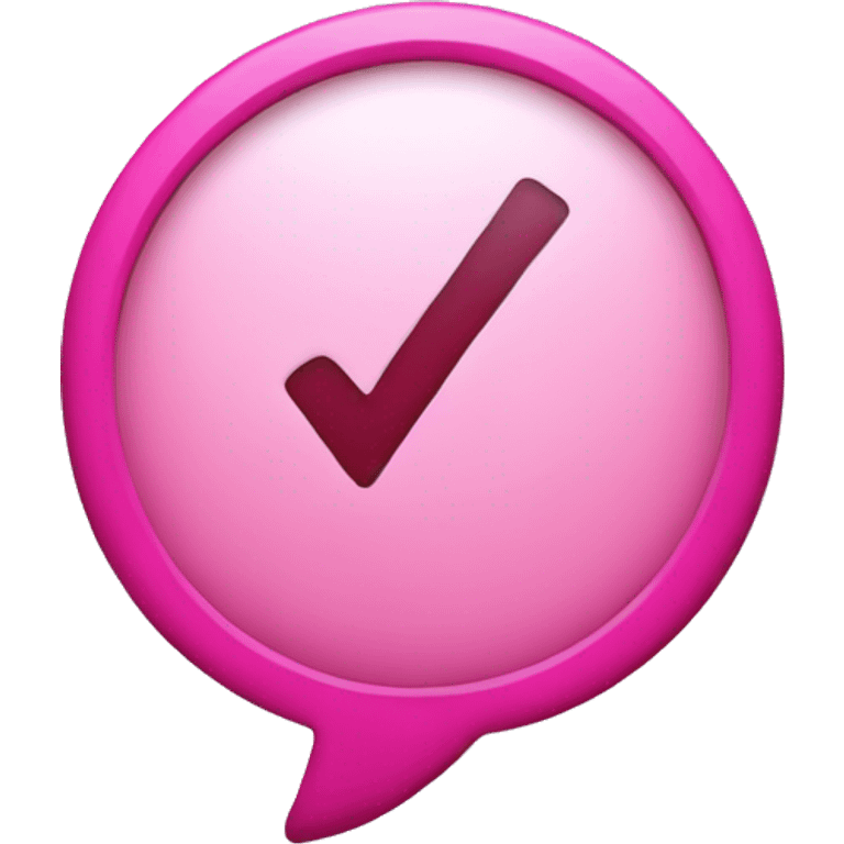 pink check mark emoji