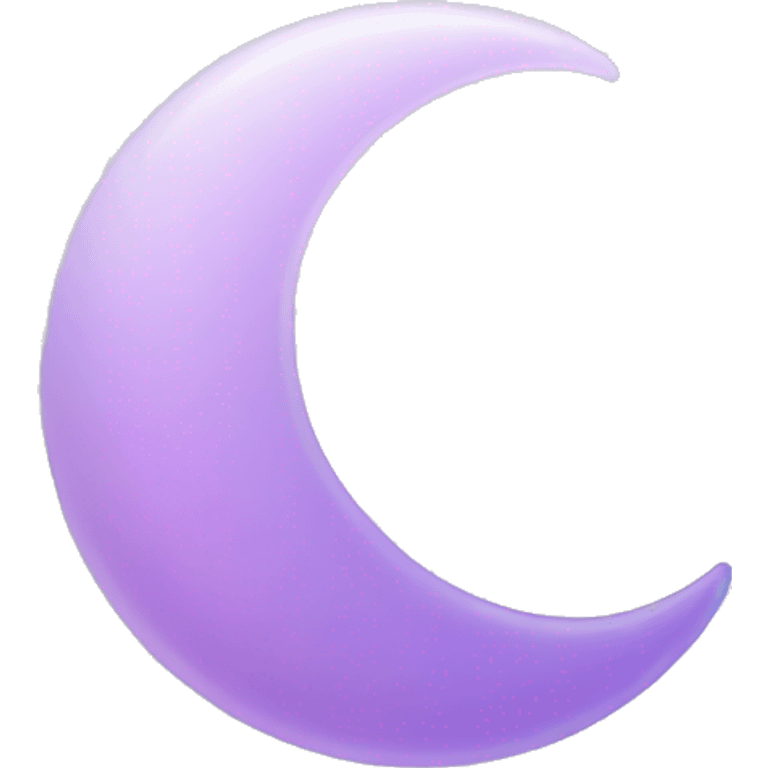 Pastel lilac-gradient crescent emoji