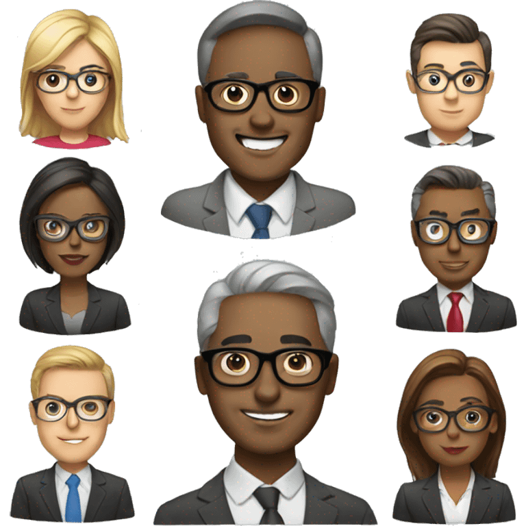 company leaders that has glasses  emoji