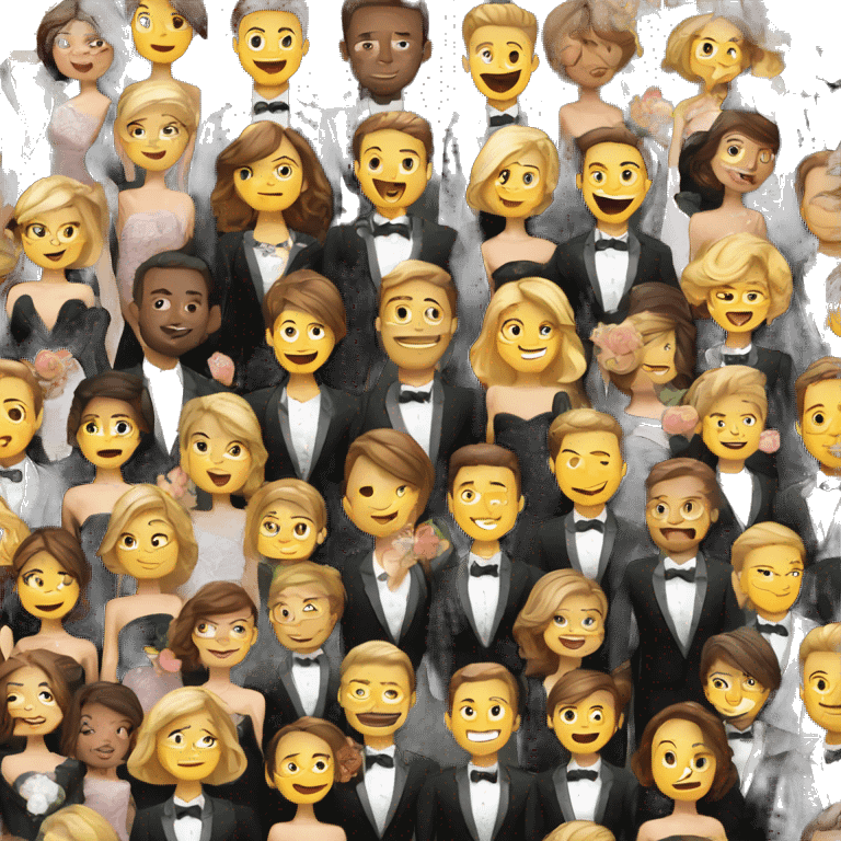 a lot of guest in a wedding emoji