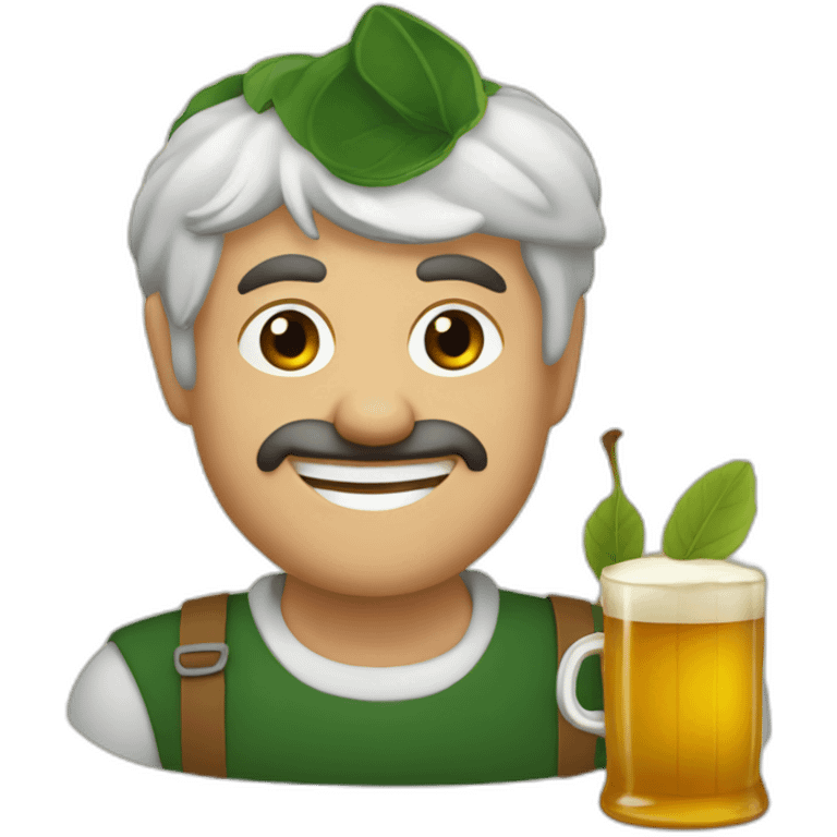 Asturian with cider emoji