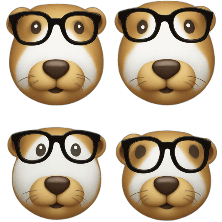 gopher emoji with glasses emoji