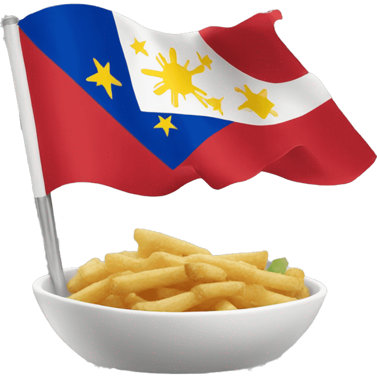 Philippine flag with food emoji