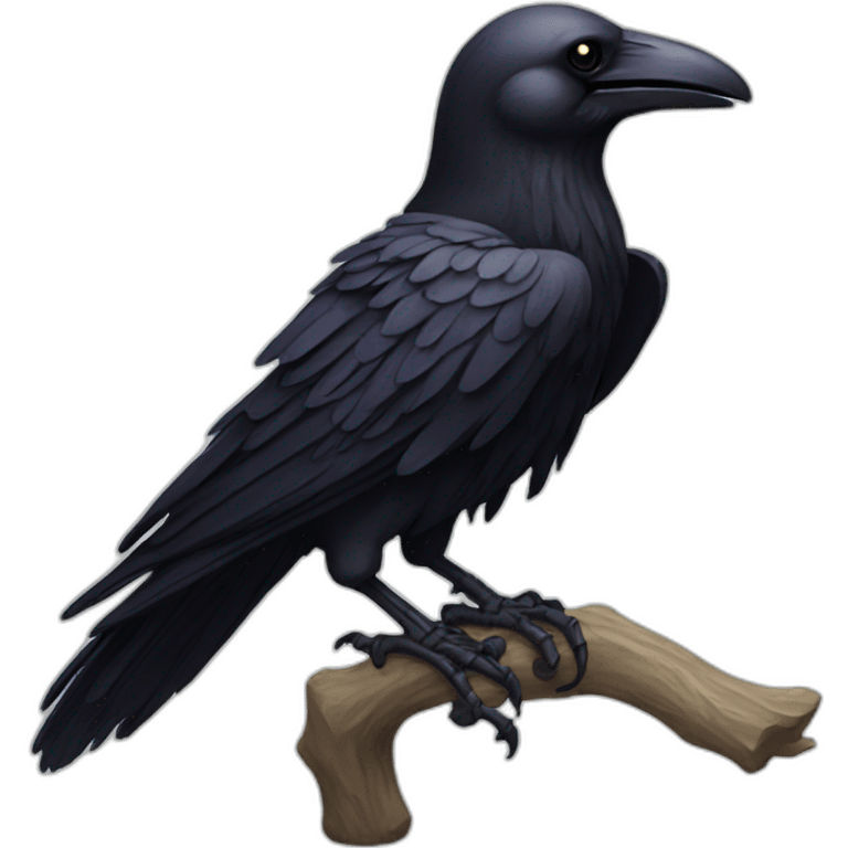 Raven's-skeleton emoji