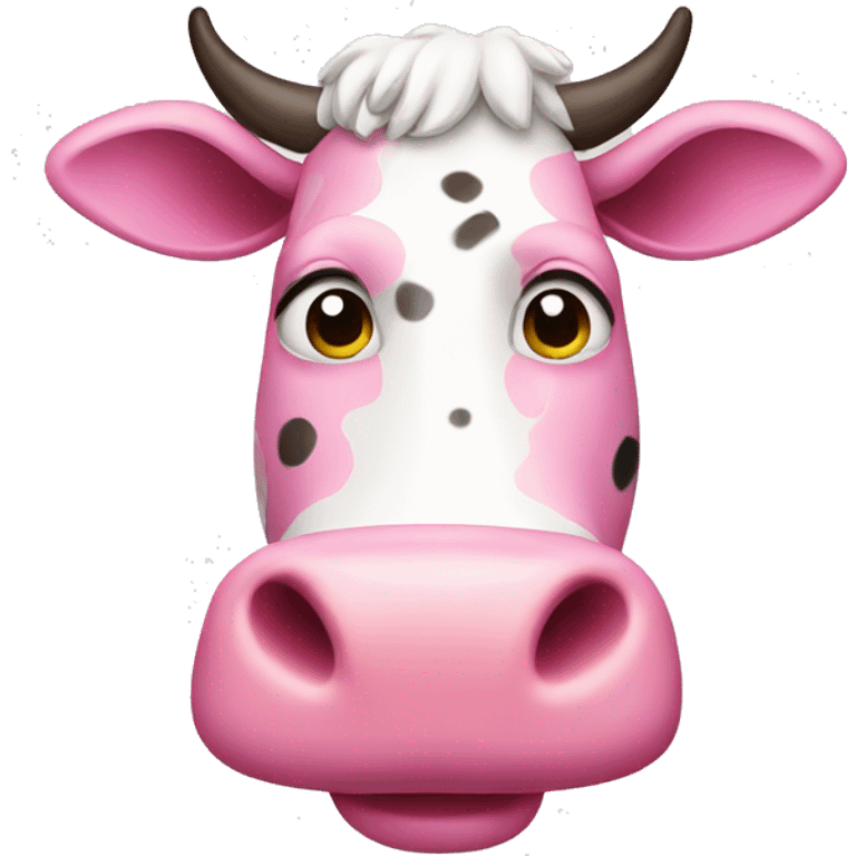 pink cow with spots  emoji