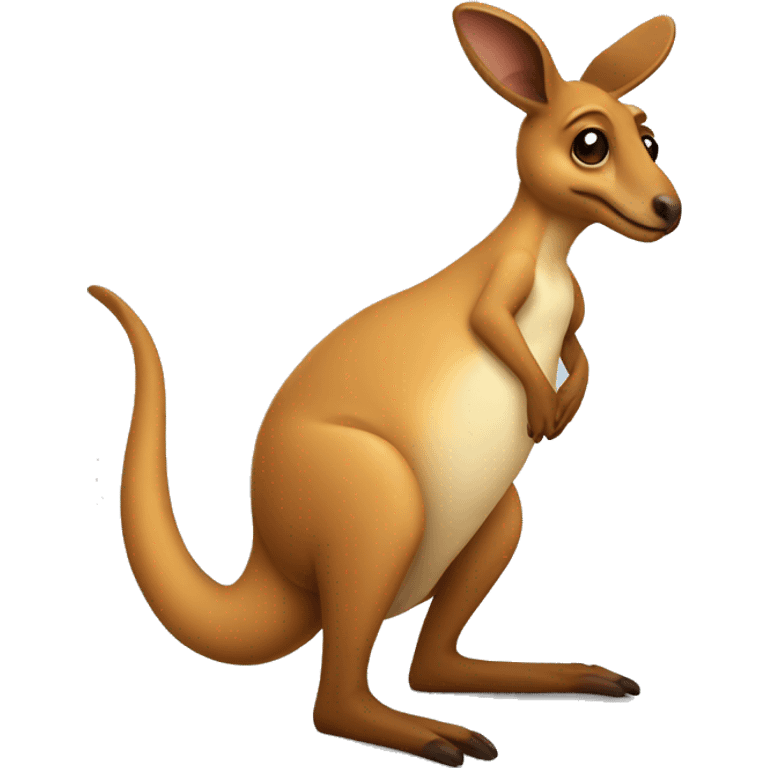 Kangaroo with a lizzard tail  emoji