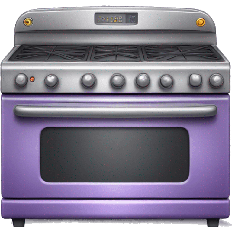 Realistic metallic light purple oven isolated. emoji