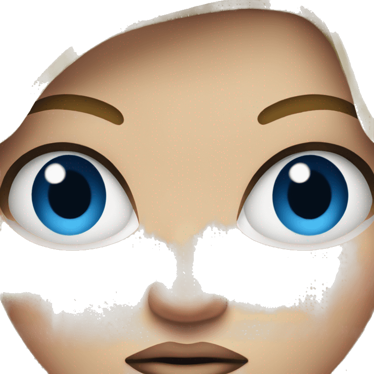 Angry blonde blue eyes woman emoji