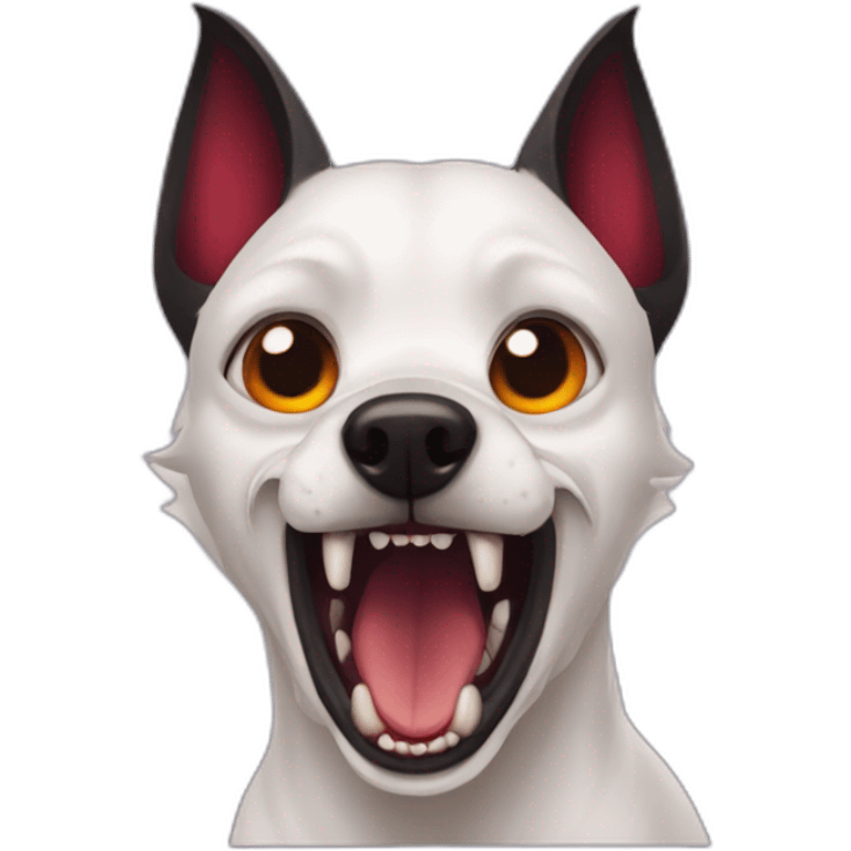 scary vampire dog emoji