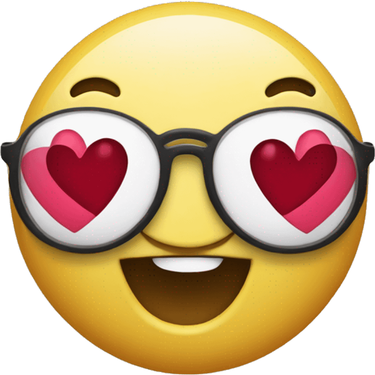 Smiley face with heart glasses  emoji