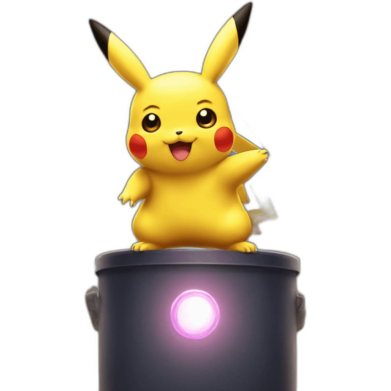 Pikachu with light emoji