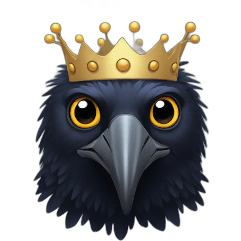 Crow crown emoji