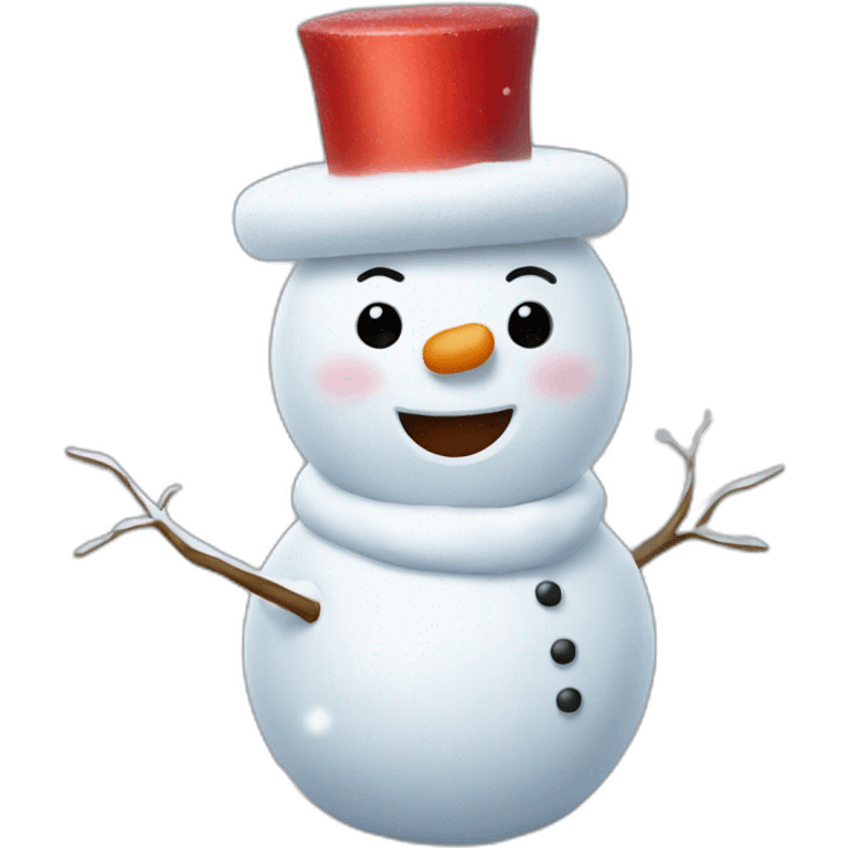 Bonhomme de neige étourdi emoji