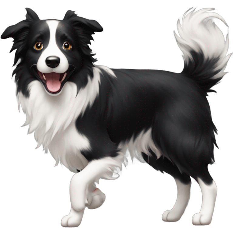 Dancing border collie  emoji