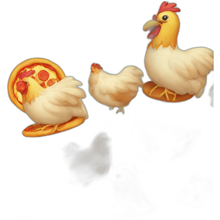 A Chiken on a pizza  emoji