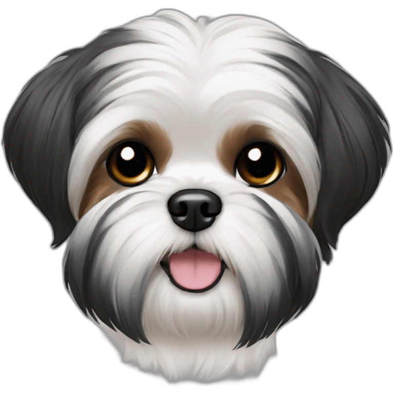 shih tzu dog with black hair emoji