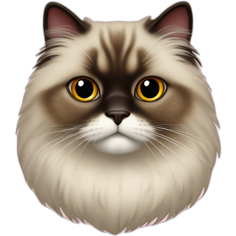 Himalayan cat in border red heart emoji