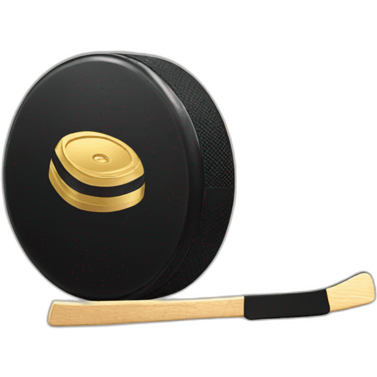 golden hockey puck emoji