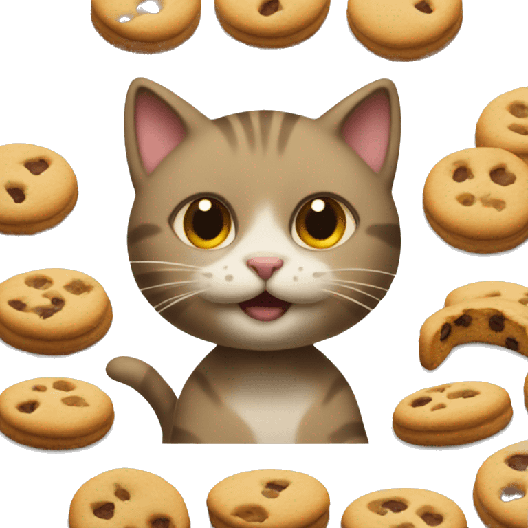 Cat selling cookies emoji