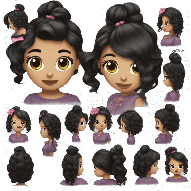 hello kitty girl black hair emoji