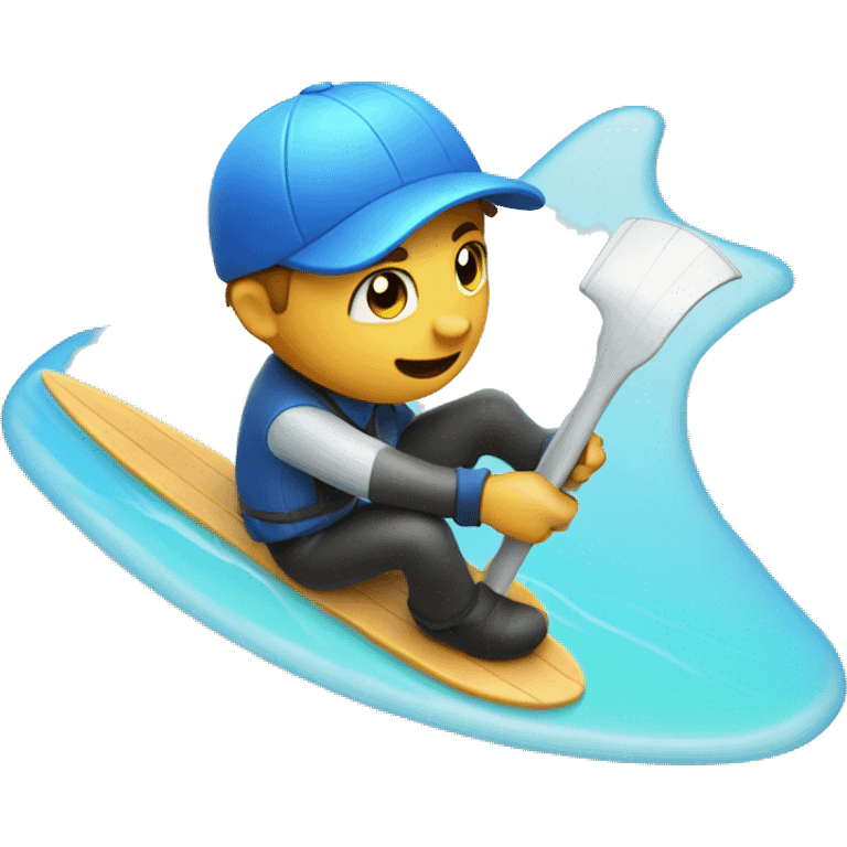 Plumber on a surfboard  emoji