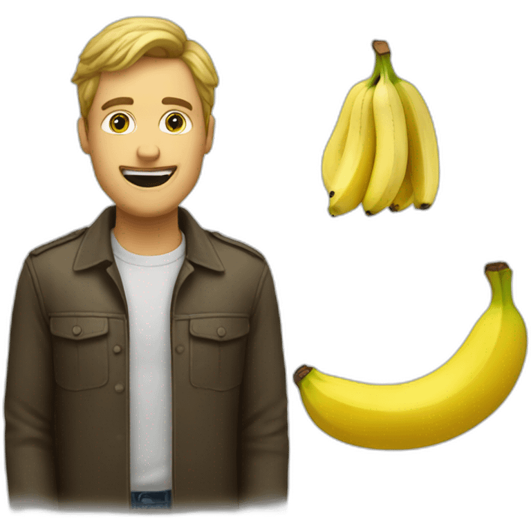 Man and banana emoji