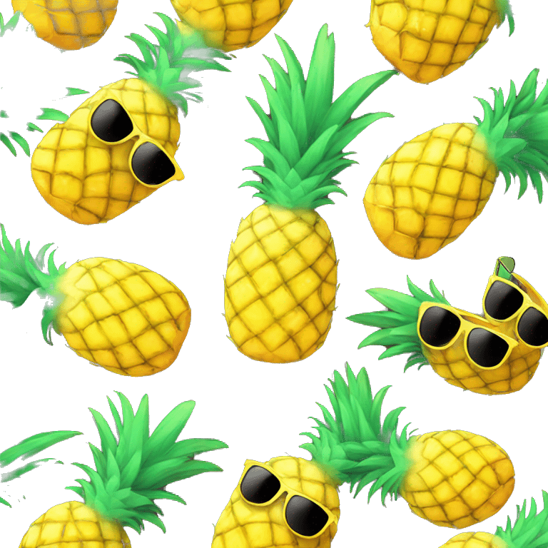 Pineapple with sunglasses emoji