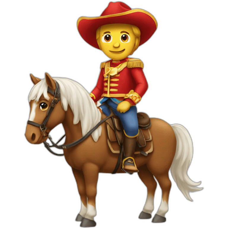 Ronald sur un cheval emoji