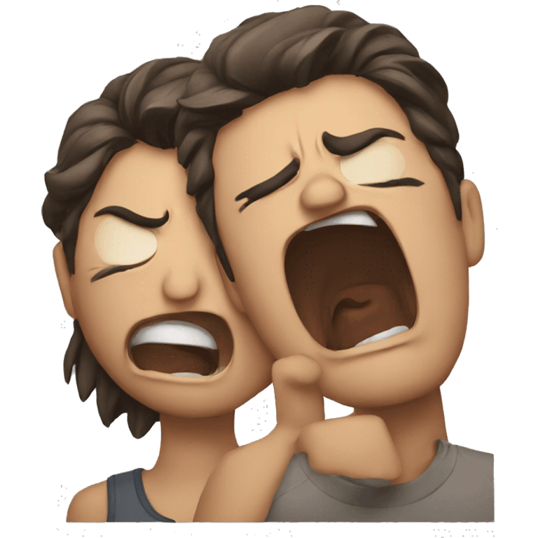 angry couple crying emoji