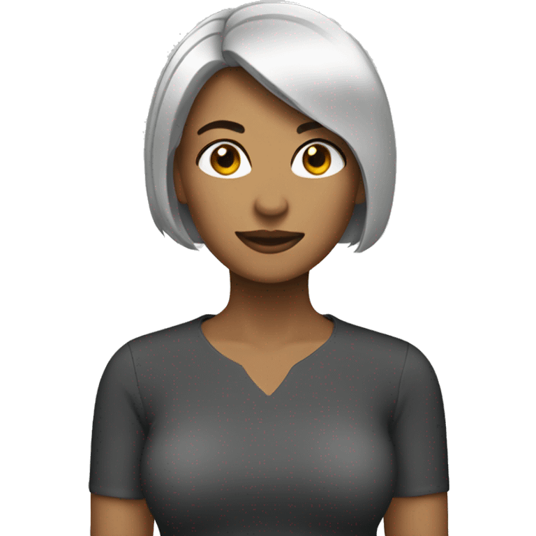 Woman with bob cut emoji