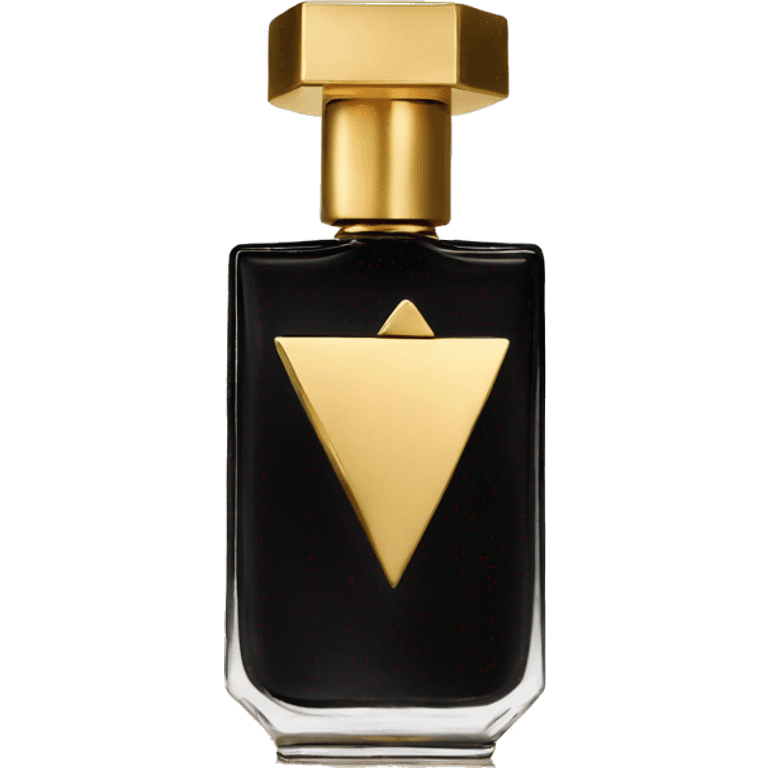 yves saint laurent gold perfume with black geometric top emoji