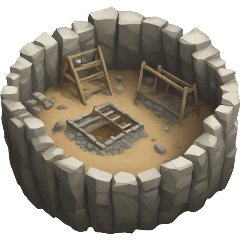 medieval stone mining pit emoji